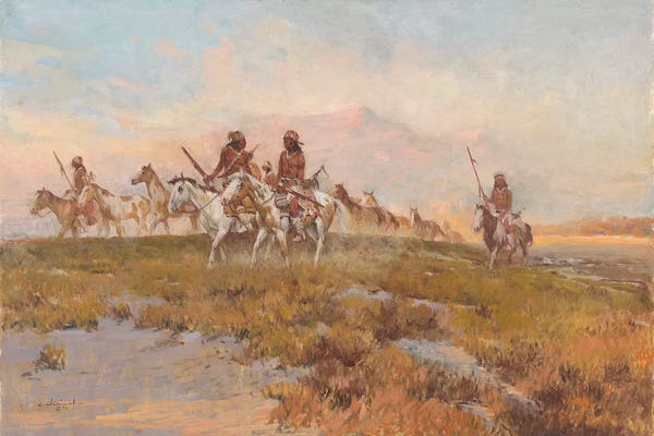 Western Décor: Returning From The Raid by Ernest Chiriacka