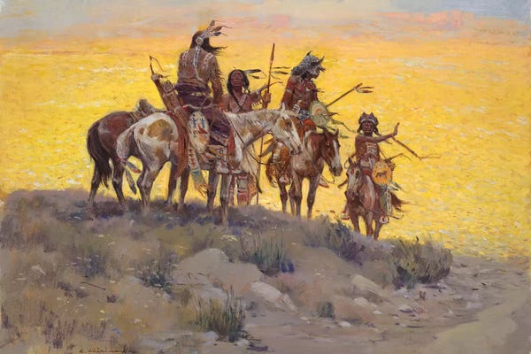 Western Décor: Scouts Along The Prairie by Ernest Chiriacka