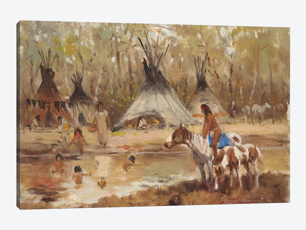 Sioux Camp by Ernest Chiriacka 1-piece Canvas Wall Art