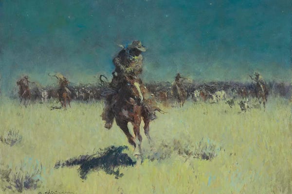 Home On The Range: Starry Night Wrangle by Ernest Chiriacka