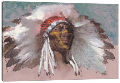 The Chief Canvas Art Print - Indigenous & Native American Culture