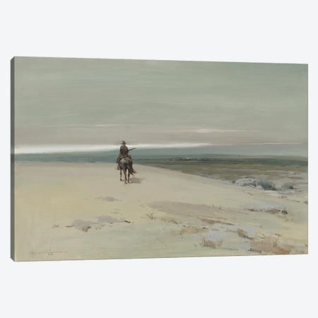 The Lone Rider Canvas Print #CKA64} by Ernest Chiriacka Canvas Art