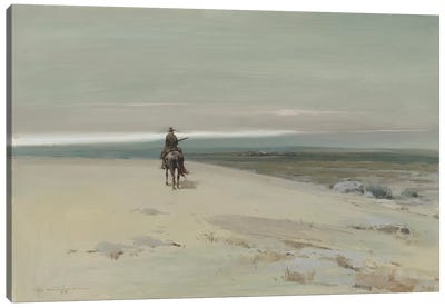 The Lone Rider Canvas Art Print - Ernest Chiriacka