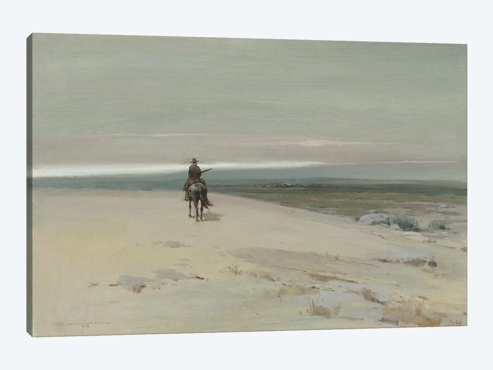The Lone Rider by Ernest Chiriacka 1-piece Canvas Art Print