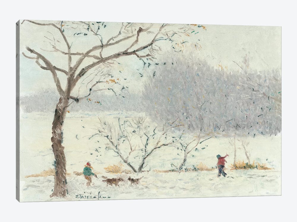 Walking On Lake Of The Isles by Ernest Chiriacka 1-piece Canvas Art