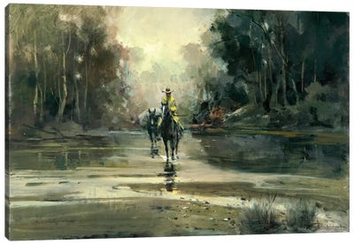 Creek Canvas Art Print - Horseback Art