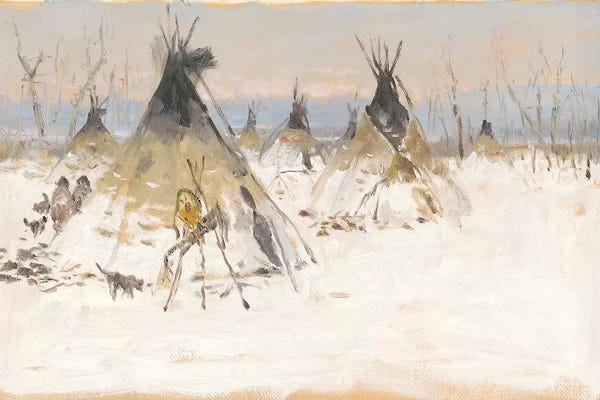 Native American Décor: Winter Homestead I by Ernest Chiriacka