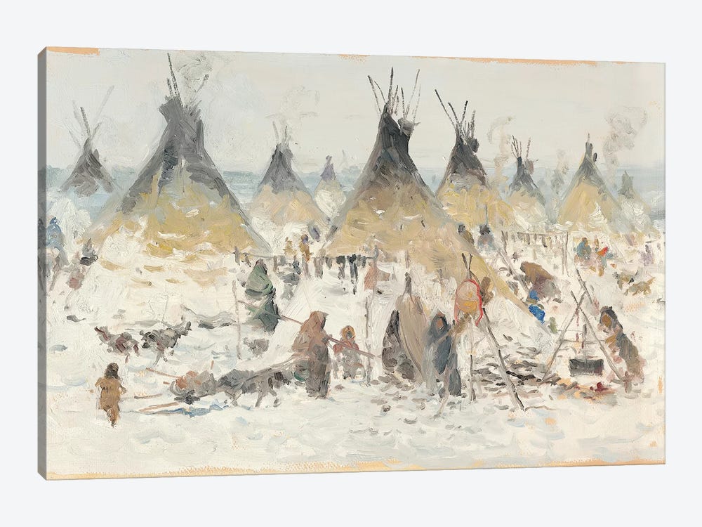 Winter Homestead II by Ernest Chiriacka 1-piece Canvas Art Print
