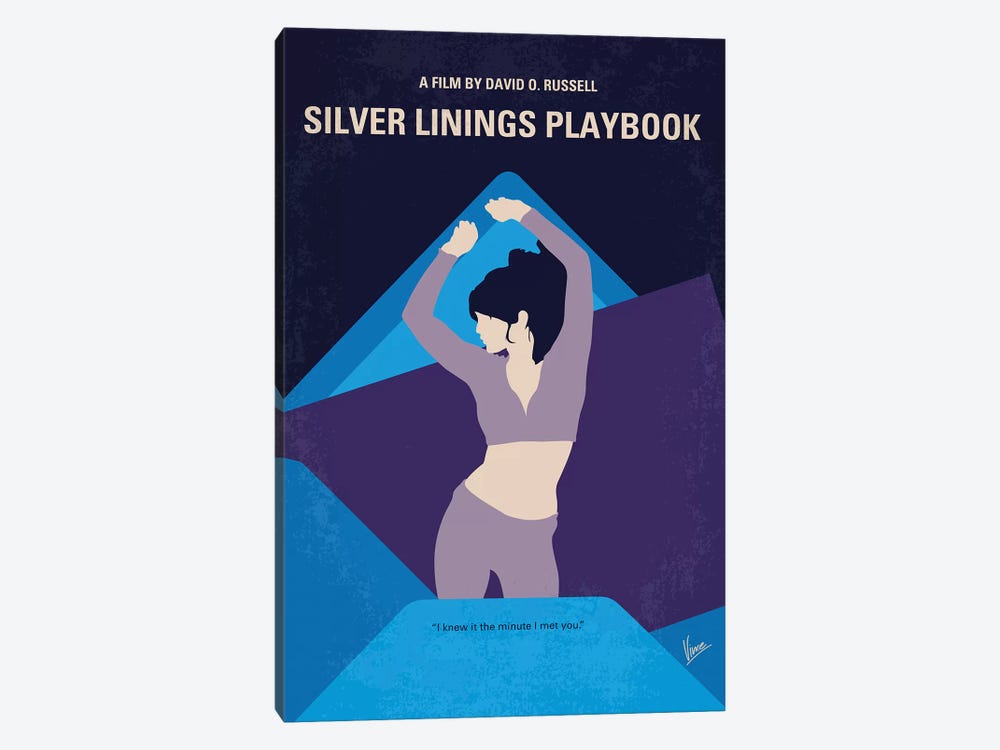 Silver Linings Playbook Minimal Movie Poster by Chungkong 1-piece Canvas Art