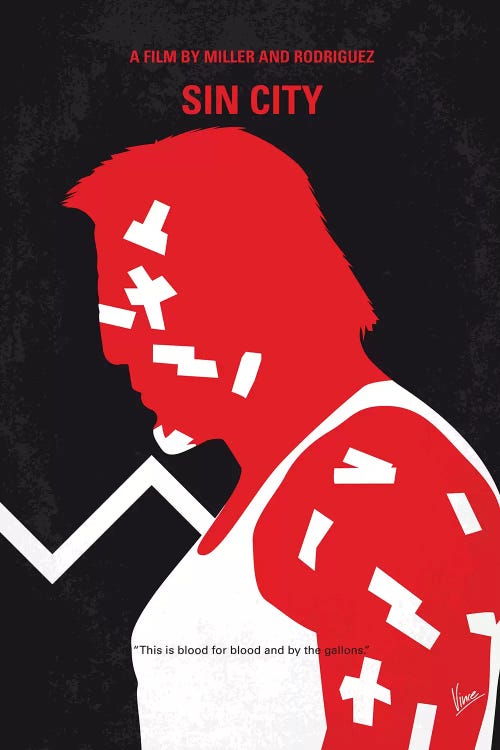 Sin City Minimal Movie Poster by Chungkong wall art