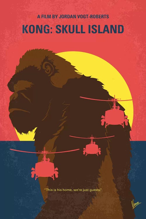 Skull Island Minimal Movie Poster by Chungkong wall art