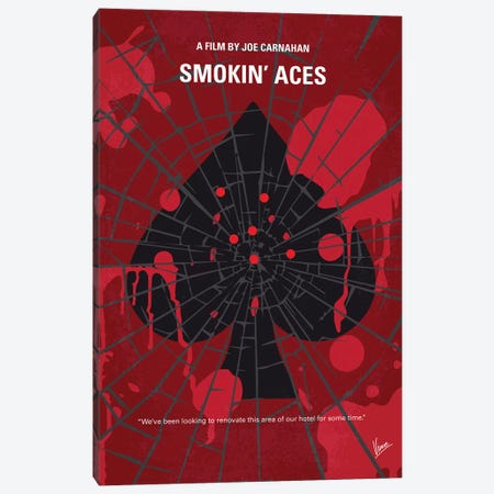 Smokin' Aces Minimal Movie Poster Canvas Print #CKG1006} by Chungkong Canvas Print