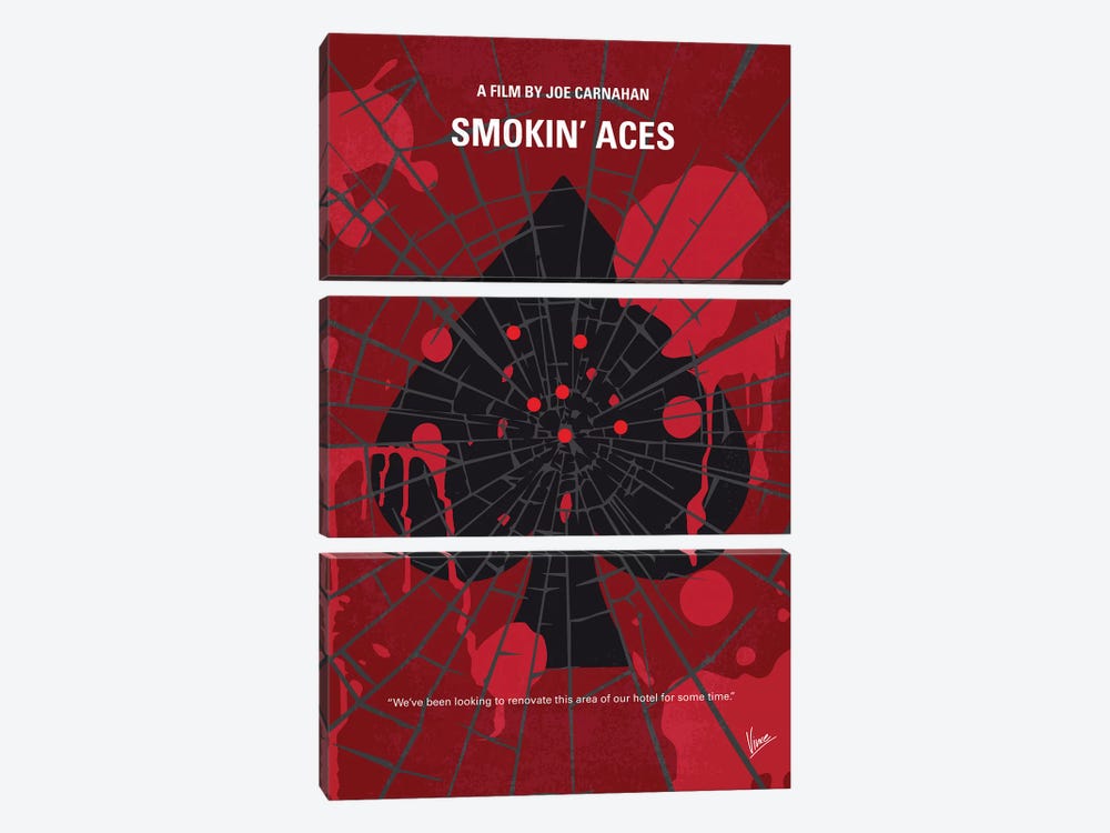 Smokin' Aces Minimal Movie Poster by Chungkong 3-piece Art Print