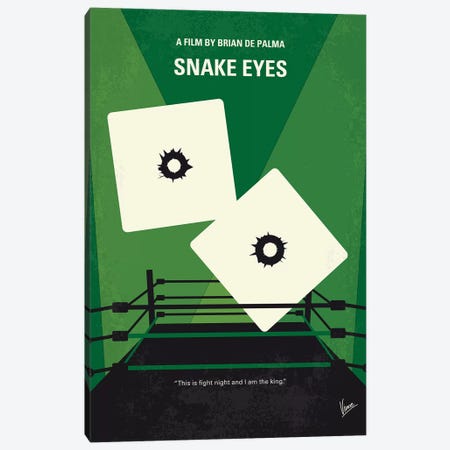 Snake Eyes Minimal Movie Poster Canvas Print #CKG1007} by Chungkong Canvas Art Print