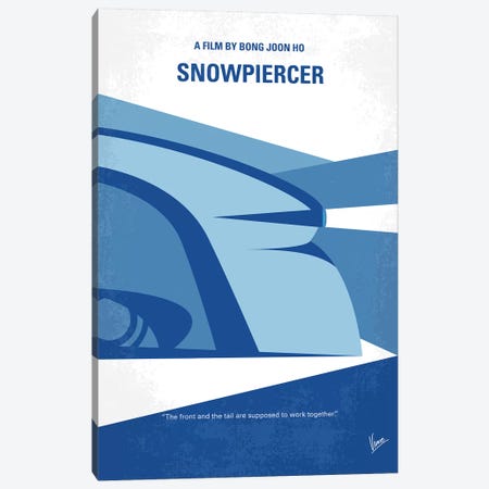 Snowpiercer Minimal Movie Poster Canvas Print #CKG1008} by Chungkong Canvas Art
