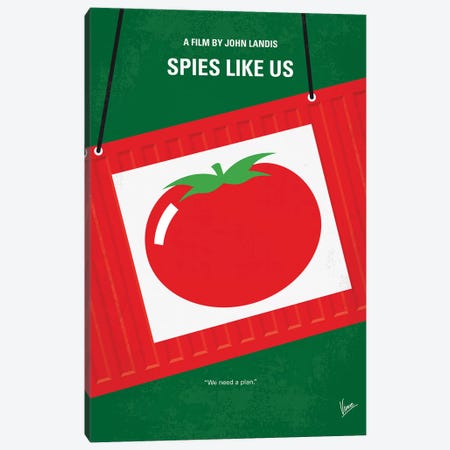 Spies Like Us Minimal Movie Poster Canvas Print #CKG1009} by Chungkong Canvas Wall Art