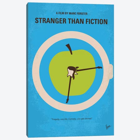 Stranger Than Fiction Minimal Movie Poster Canvas Print #CKG1020} by Chungkong Canvas Art