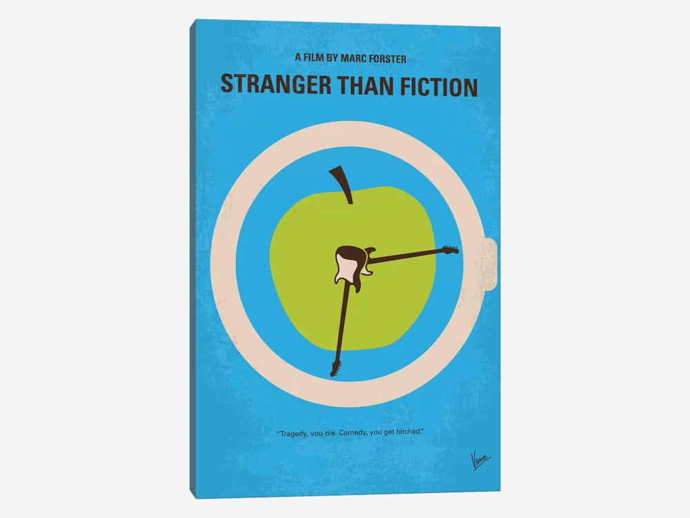 Stranger Than Fiction Minimal Movie Poster by Chungkong 1-piece Canvas Print