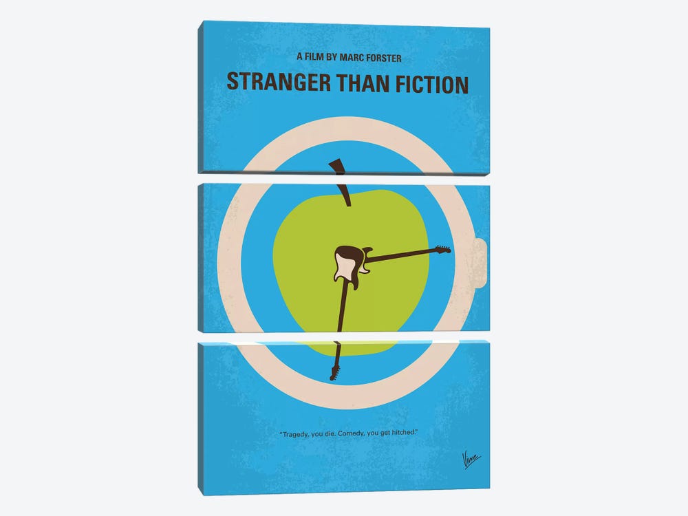 Stranger Than Fiction Minimal Movie Poster by Chungkong 3-piece Art Print