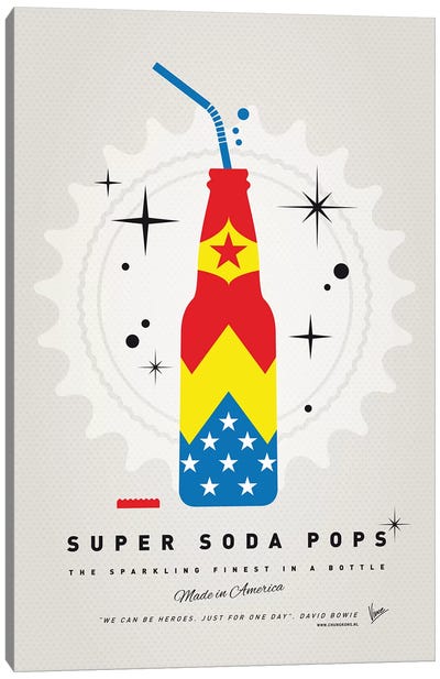 Super Soda Pops IV Canvas Art Print - Justice League