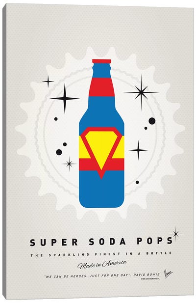 Super Soda Pops V Canvas Art Print - Superman