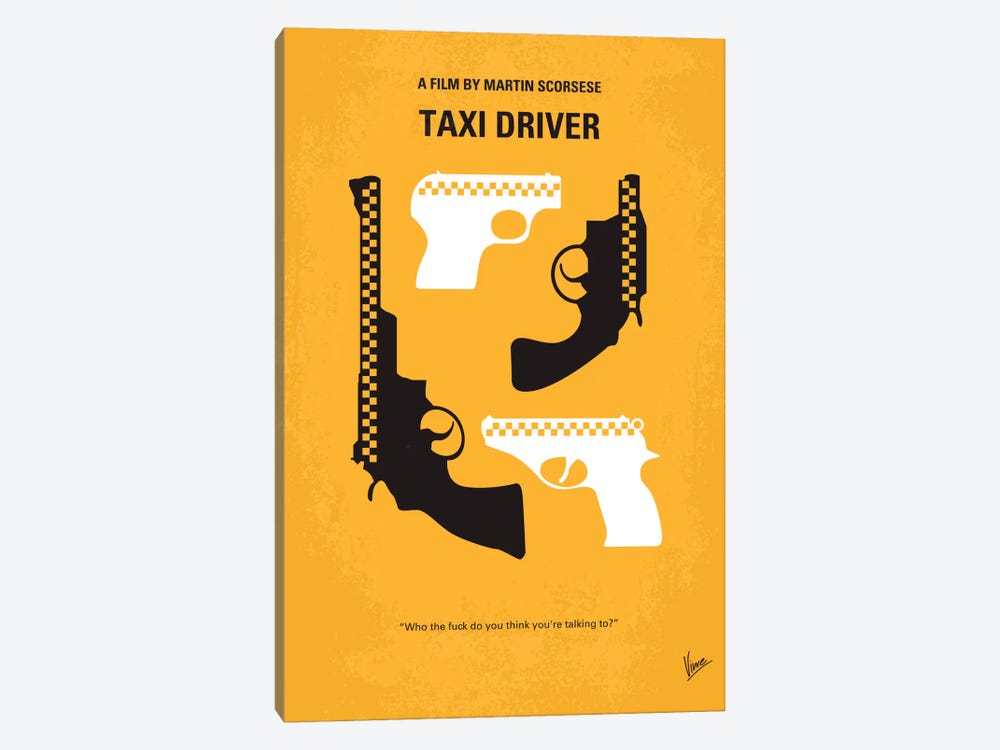 Taxi Driver Minimal Movie Poster by Chungkong 1-piece Canvas Artwork
