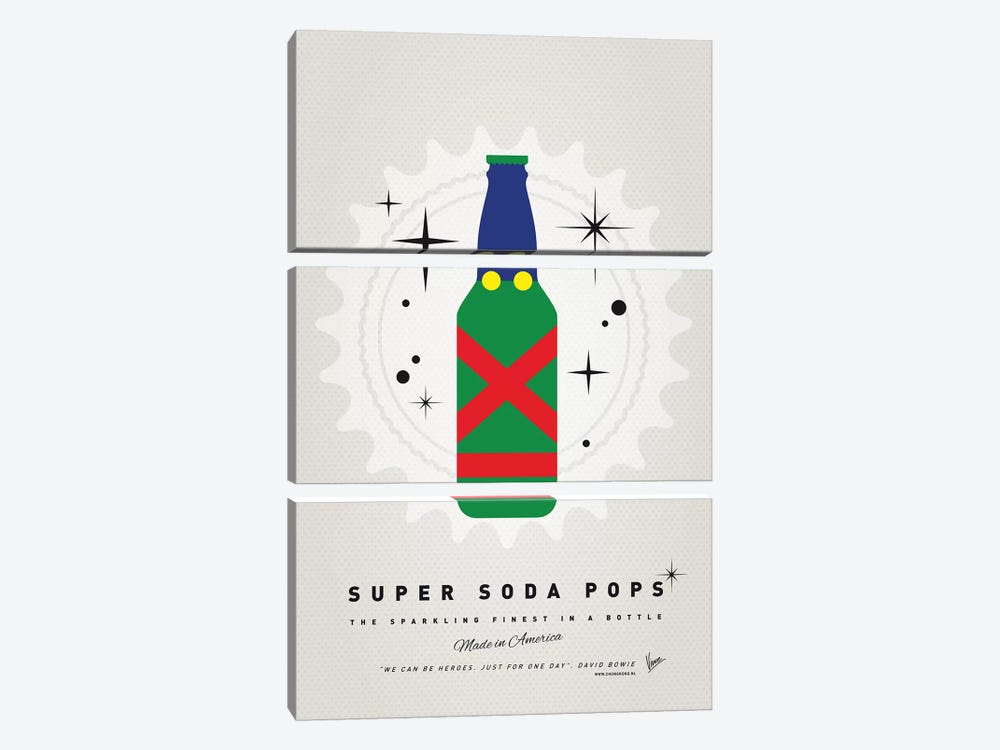 Super Soda Pops XXI by Chungkong 3-piece Canvas Wall Art