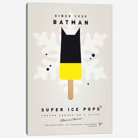 Superhero Ice Pop Batman Canvas Print #CKG1035} by Chungkong Canvas Art