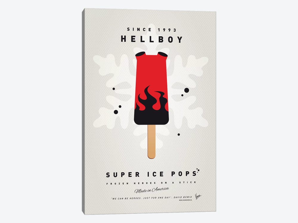 Superhero Ice Pop Hellboy by Chungkong 1-piece Canvas Artwork