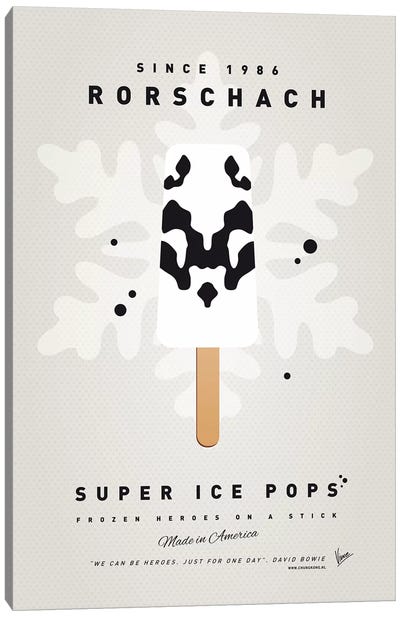 Superhero Ice Pop Rorschach Canvas Art Print - Ice Cream & Popsicle Art