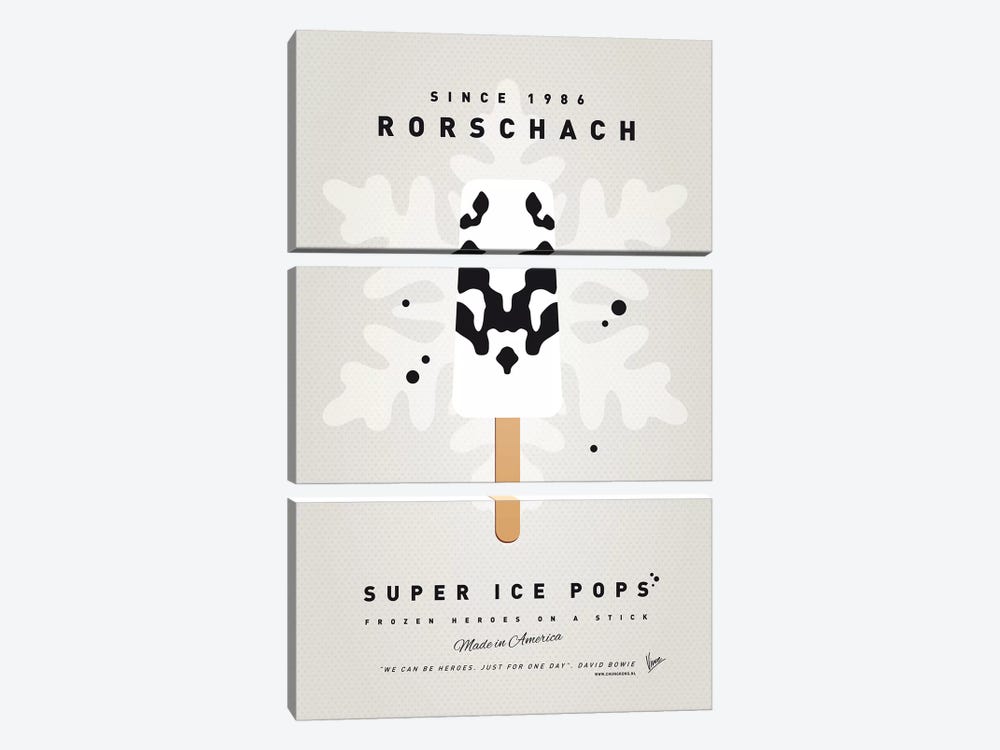 Superhero Ice Pop Rorschach by Chungkong 3-piece Art Print