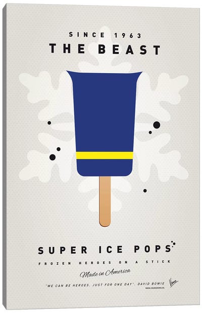 Superhero Ice Pop The Beast Canvas Art Print - Ice Cream & Popsicle Art