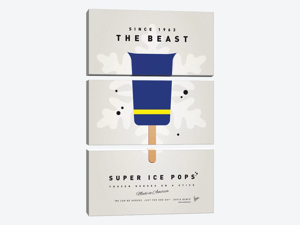 Superhero Ice Pop The Beast by Chungkong 3-piece Art Print