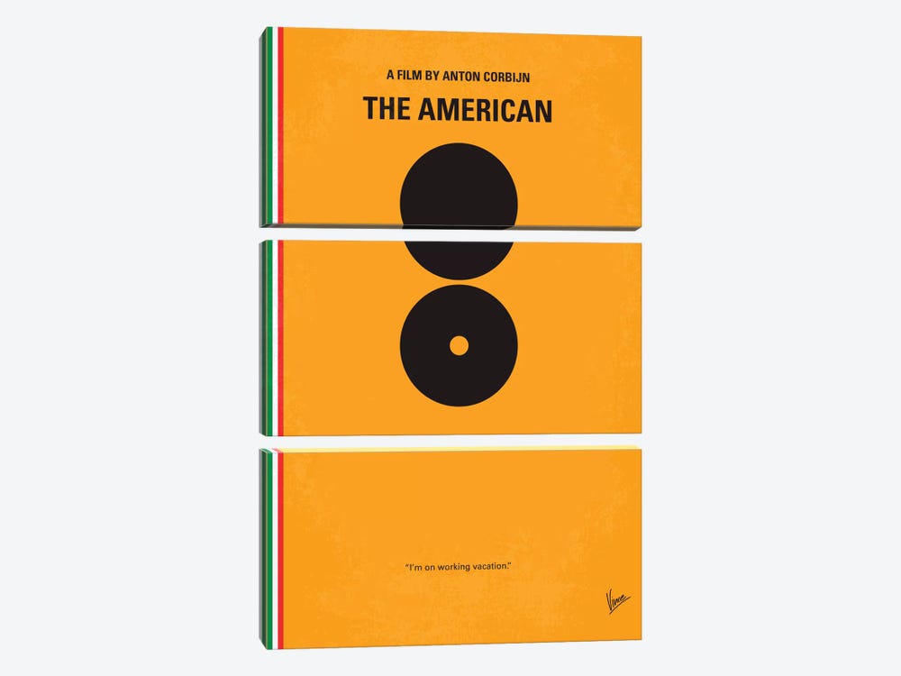The American Minimal Movie Poster by Chungkong 3-piece Canvas Print
