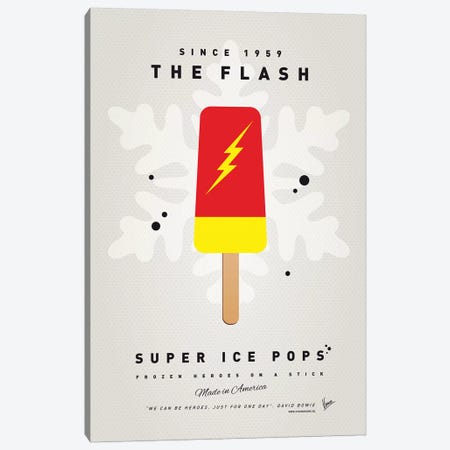 Superhero Ice Pop The Flash Canvas Print #CKG1040} by Chungkong Canvas Art