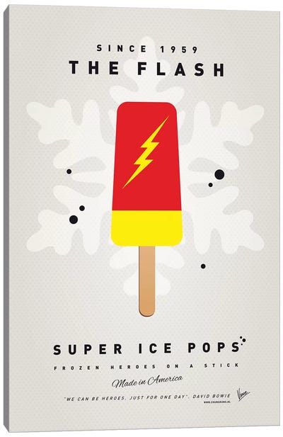 Superhero Ice Pop The Flash Canvas Art Print - Foodie