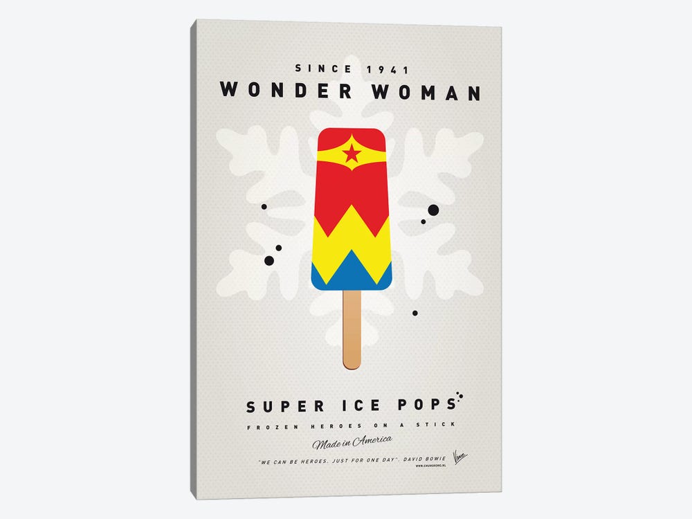 Superhero Ice Pop Wonder Woman by Chungkong 1-piece Canvas Artwork