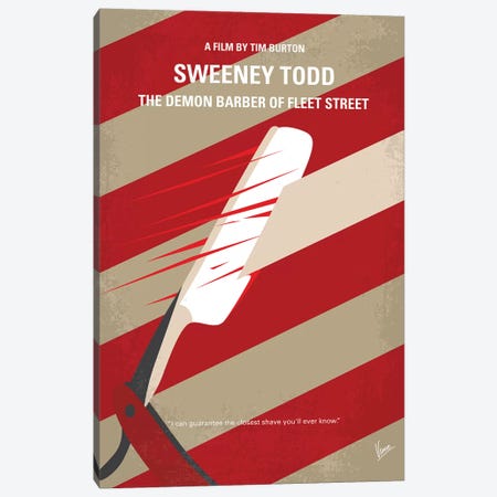 Sweeney Todd Minimal Movie Poster Canvas Print #CKG1045} by Chungkong Art Print