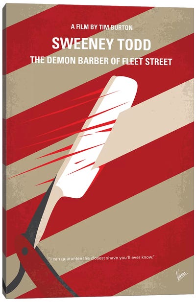 Sweeney Todd Minimal Movie Poster Canvas Art Print