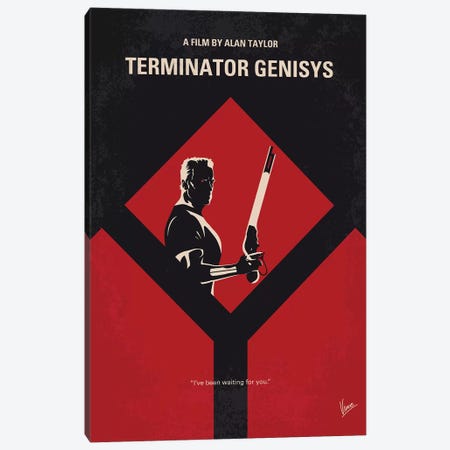 Terminator Genisys Minimal Movie Poster Canvas Print #CKG1049} by Chungkong Canvas Artwork