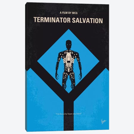 Terminator Salvation Minimal Movie Poster Canvas Print #CKG1050} by Chungkong Canvas Print