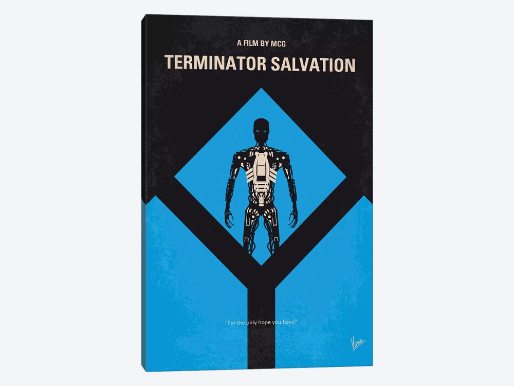 Terminator Salvation Minimal Movie Poster by Chungkong 1-piece Canvas Wall Art