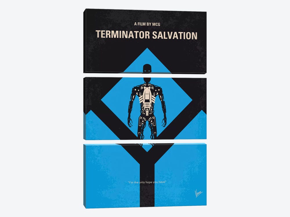 Terminator Salvation Minimal Movie Poster by Chungkong 3-piece Canvas Art