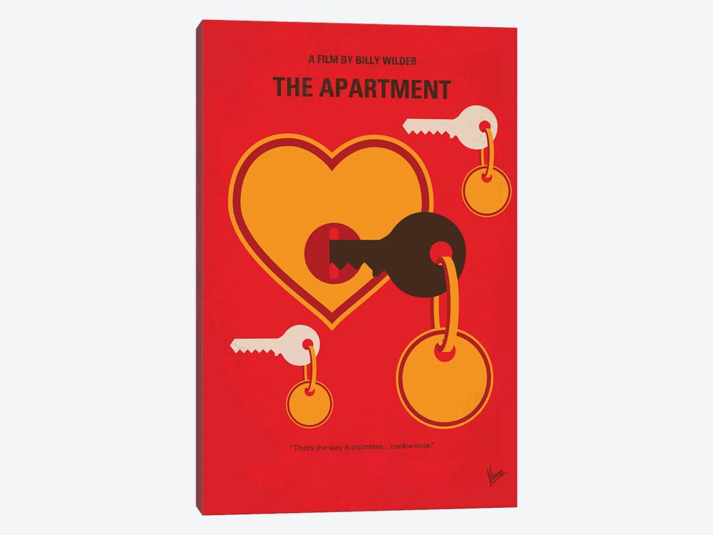 The Apartment Minimal Movie Poster by Chungkong 1-piece Canvas Art Print