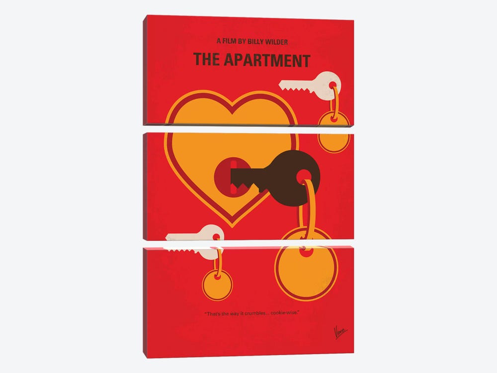 The Apartment Minimal Movie Poster by Chungkong 3-piece Canvas Print