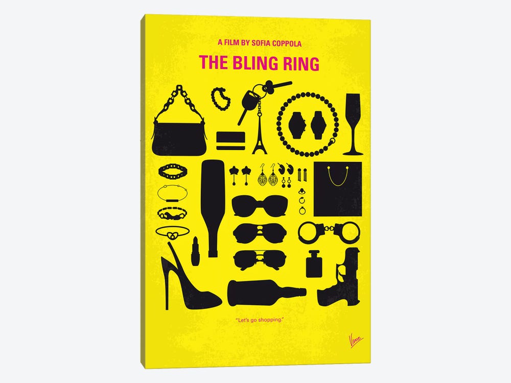 The Bling Ring Minimal Movie Poster by Chungkong 1-piece Canvas Art