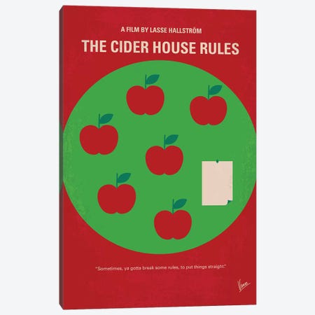 The Cider House Rules Minimal Movie Poster Canvas Print #CKG1055} by Chungkong Canvas Wall Art