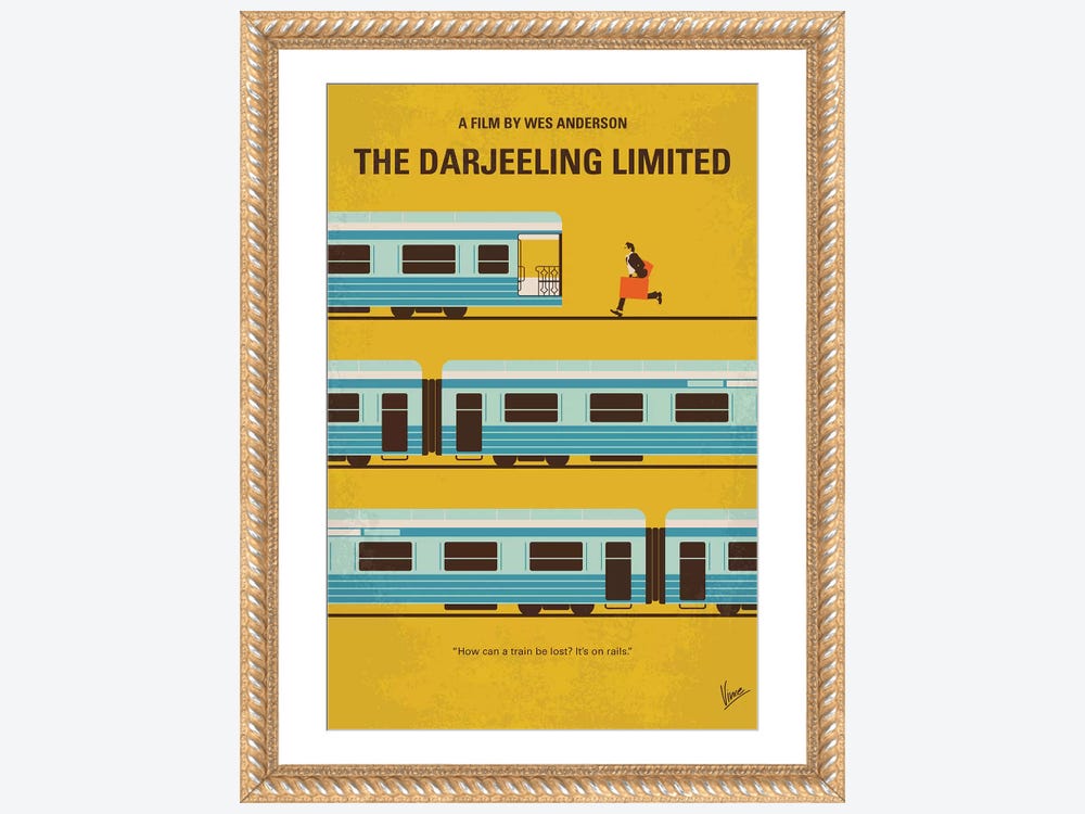 No800 My The Darjeeling Limited minimal movie poster Digital Art