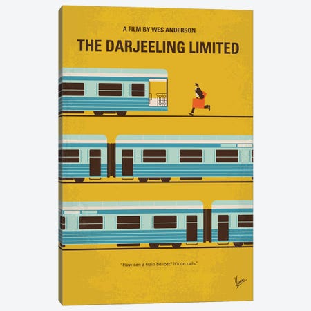 The Darjeeling Limited Minimal Movie Poster Canvas Print #CKG1056} by Chungkong Canvas Artwork