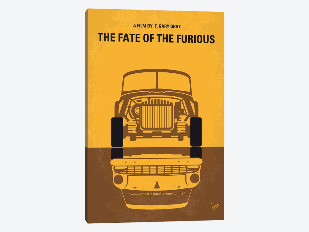 The Fate Of The Furious Minimal Movie Poster by Chungkong 1-piece Canvas Artwork